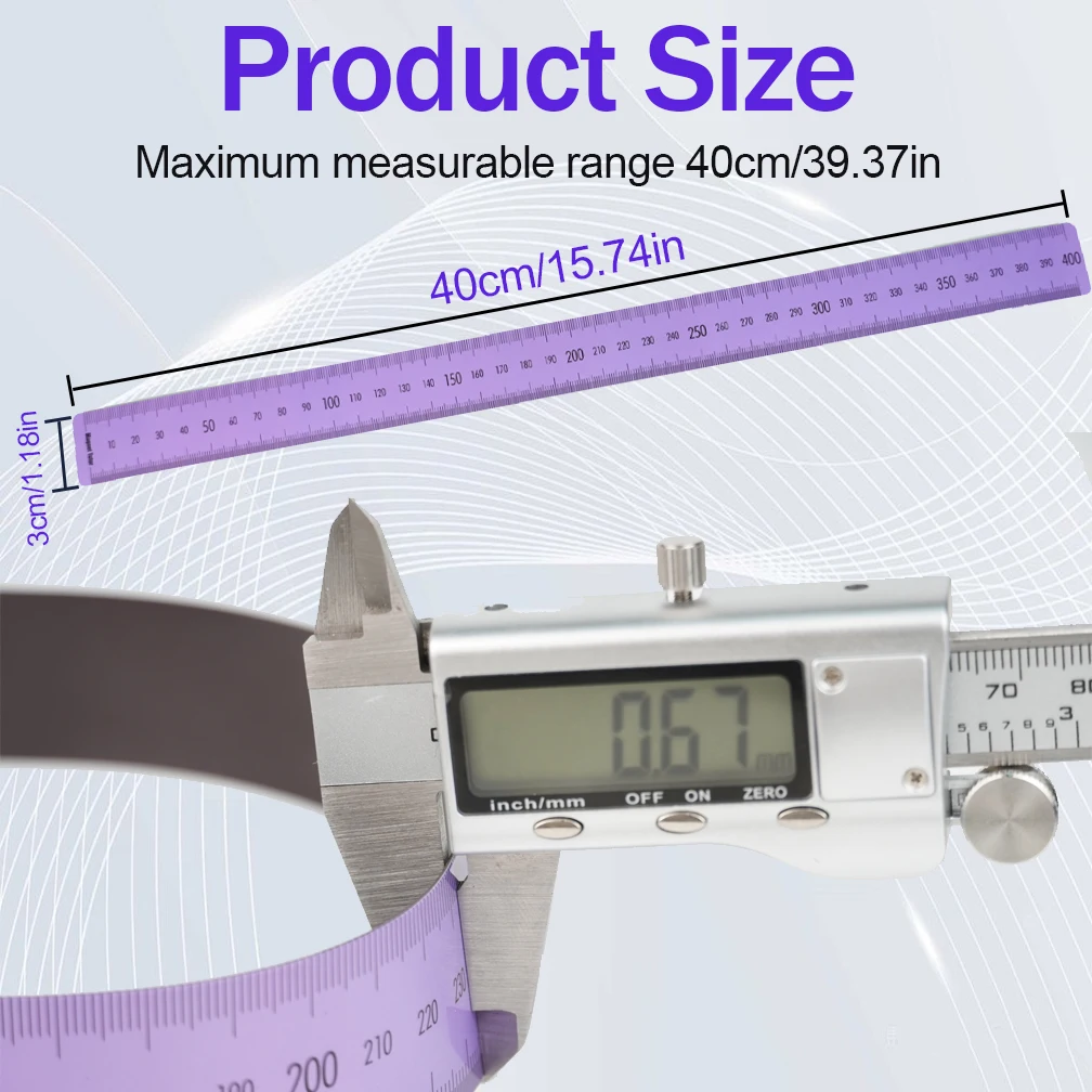 자석 자자용자, 15.74인치 유연한 자석 측정 테이프(인치 및 센티미터 표시, 교실 화이트보드용)