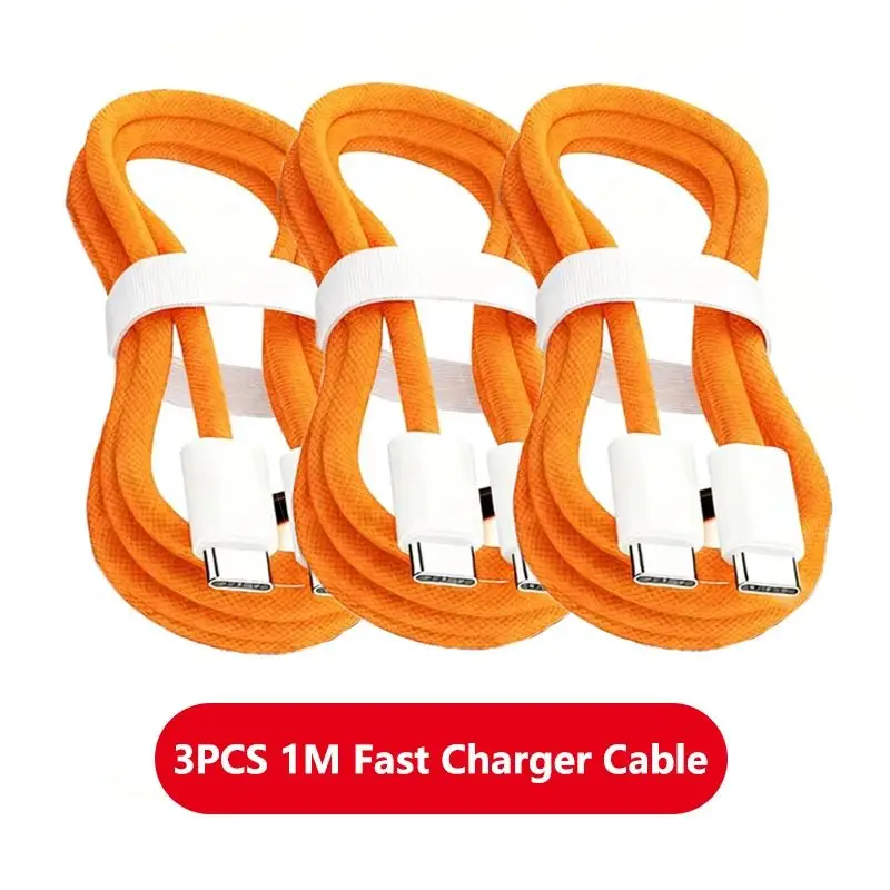 ตัวเลือกสินค้า สายชาร์จ USB-C 3 เส้น รองรับ 240W ชาร์จเร็วทุกแบรนด์