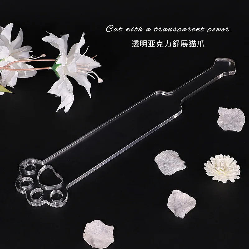 40CM Acrylic Cat Paw Whip Spanking Paddle fo Equestrian Riding Equestrian bat 3