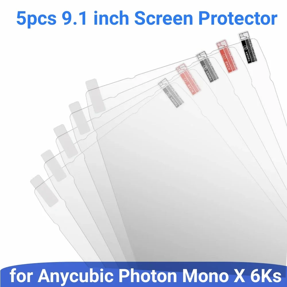 5 Stück Displayschutzfolie für Anycubic Photon Mono X 6Ks 9,1 Zoll UV-Harz 3D-Drucker LCD Anti-Kratz-Schutzfolie Zubehör