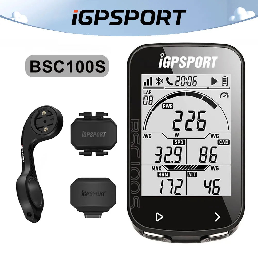 Велосипедный компьютер iGPSPORT BSC100S, GPS, спидометр, датчик частоты вращения педалей, велосипедный беспроводной секундомер IPX7, водонепроницаемые аксессуары для велоспорта