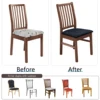 1/4/6pcs Solid color elastic milk silk stool cover, dustproof chair cover, hotel home chair cover decoration and beautification 6