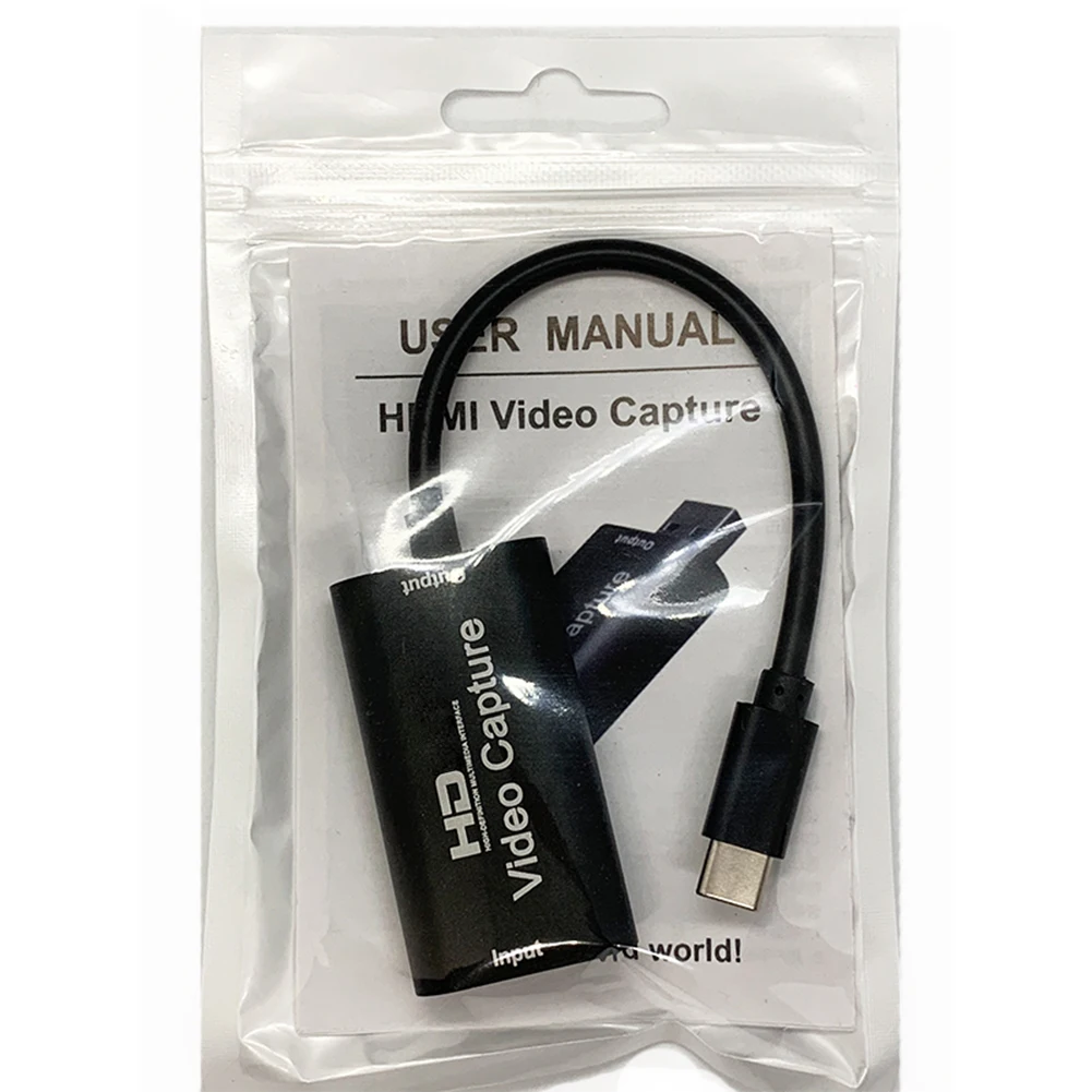 4K 1080P Video Capture Card Type-C USB 2.0 Audio Video Capture Card HDMI-compatible Video Game Grabber Record for Co