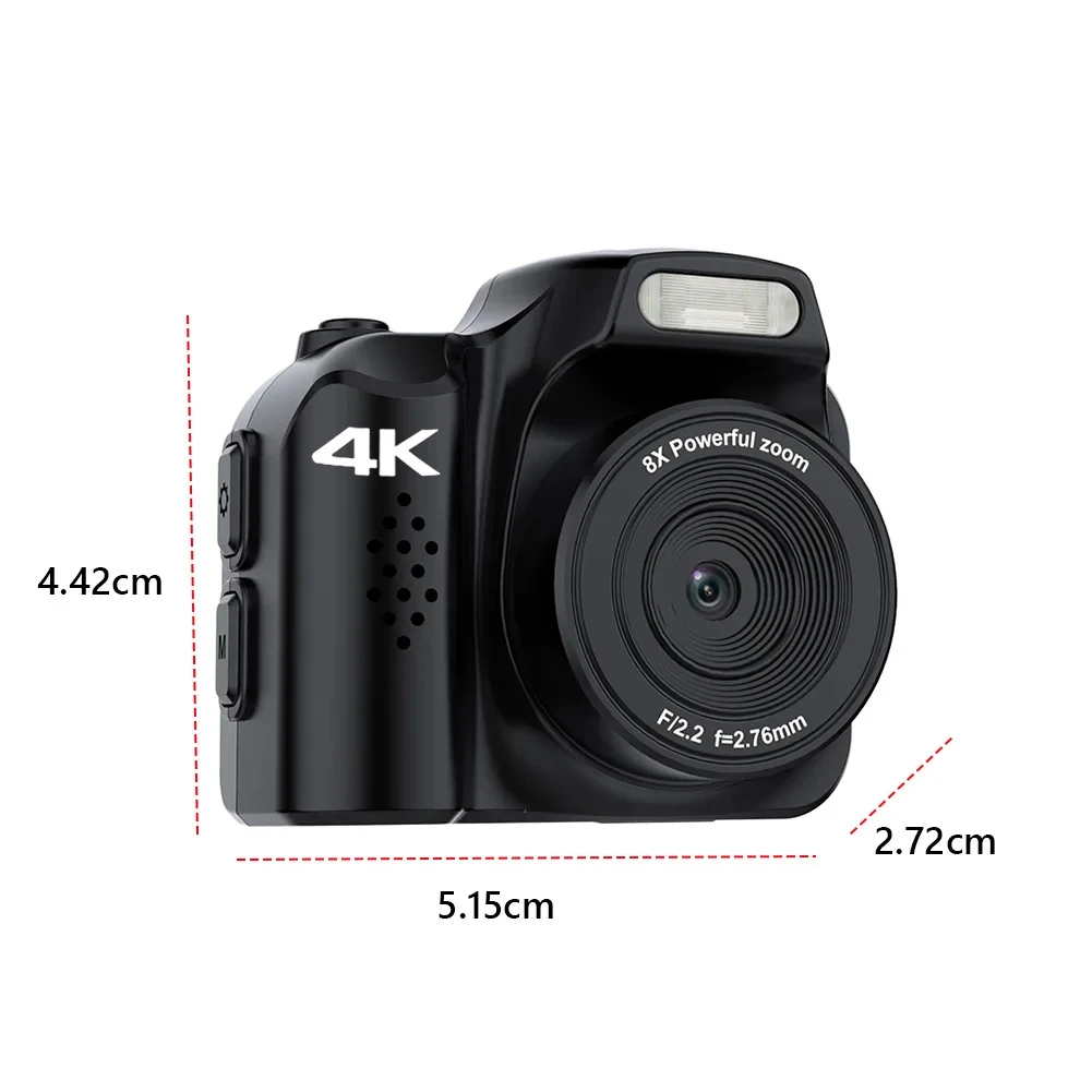 Mini Keychain Camera 4K 64MP Digital Camera Pocket Camcorder for