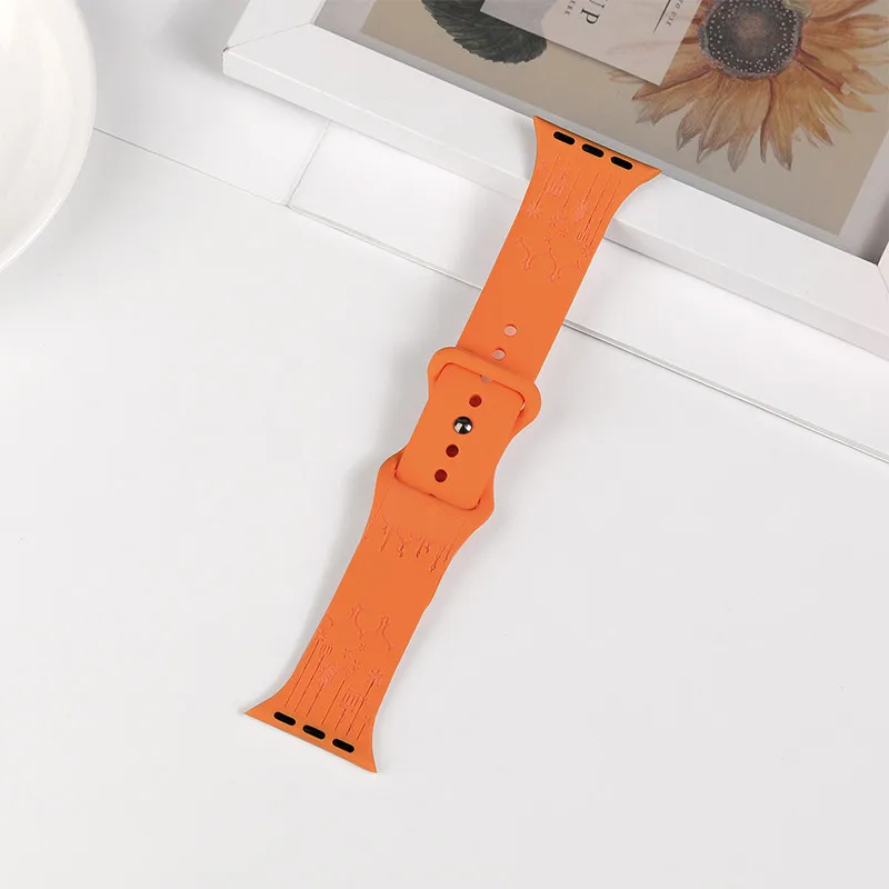 Engraved Watch Band with Stylish Straps