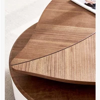 Table basse d'appoint en bois massif, multifonction, personnalisée, créative, Unique, feuille de forme spéciale, moderne, meubles de luxe en noyer, pour salon 3