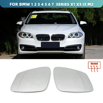 Left&Right Side Heated Wing Mirror Glass Wide Angle Rearview Mirror for BMW E84 F48 F20 F21 F40 F22 F23 F30 F31 F34 F10 F07 1