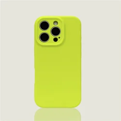 Neon Matte Shockproof Liquid Silicone Protective Phone Case - iPhone 15 (JK)