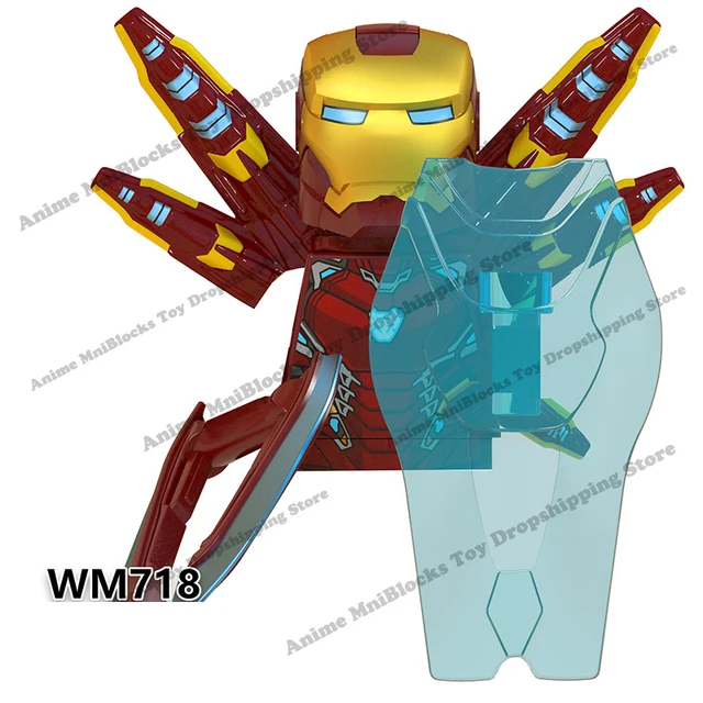 XP193 D009 WM718 Mark suit Disney anime movie figurine dolls mini plastic action toy figures Assemble blocks Christmas gifts 3