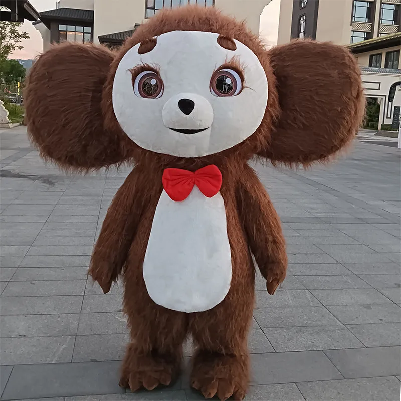 

Inflatable Cute Big-eared Monkey Cartoon Costume Goofy Long Hair Mascot Walk Role-play, Parties, Anniversaries, Weddings