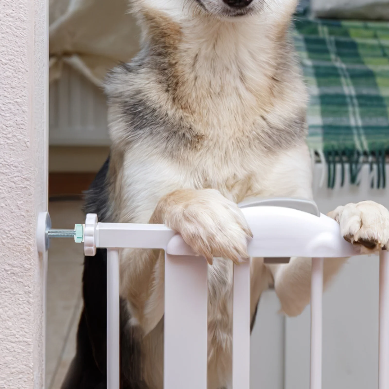4 Pcs Pet Dog Isolation Fence Threaded Rod Screws Small Baby Playpen Kids Guard Railing Pvc Lagging Gate Non Punching Toddler