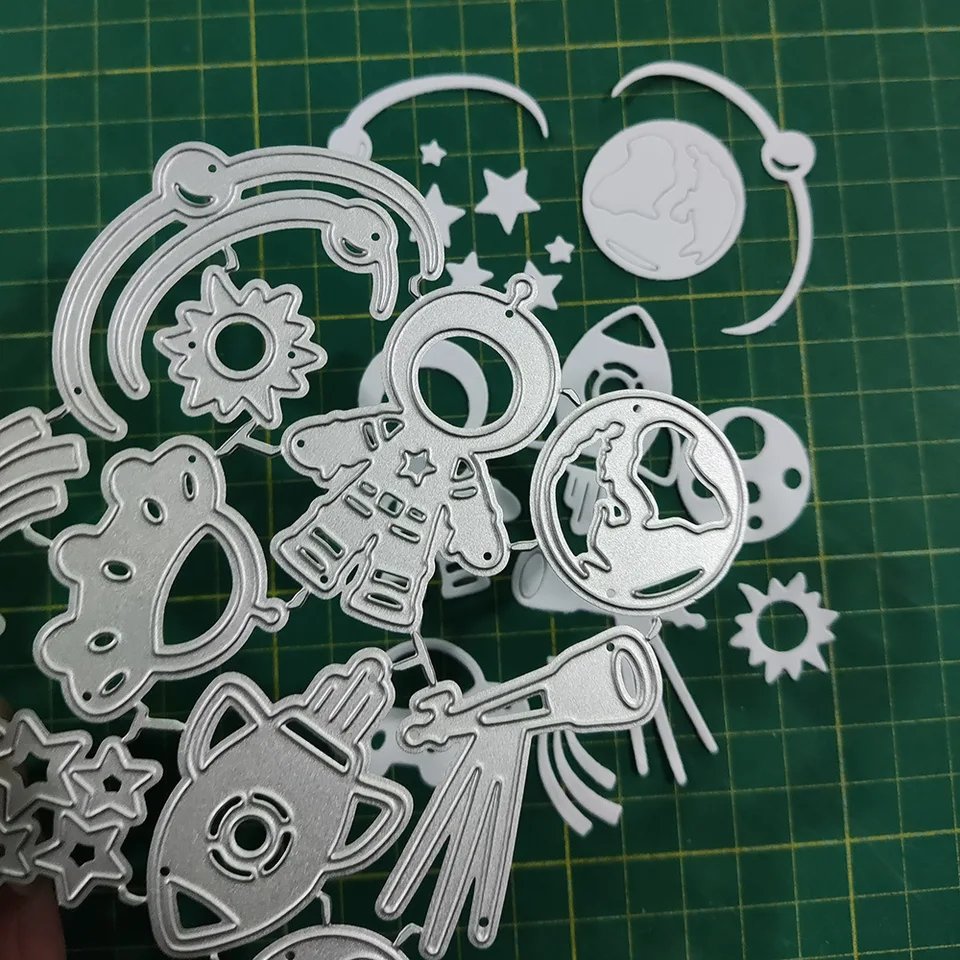 Ensemble Matrices Découpe En Métal Astronaute