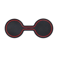 Waterproof Anti - Slip Car Cup Holder Insert Coaster Pads - Durable Interior Accessories (Red)