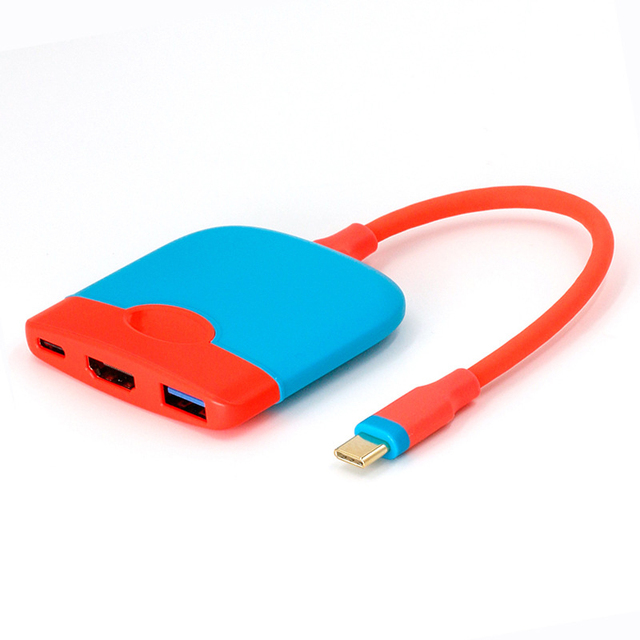 FROG Portable Docking Station Compatible-Nintendo Switch 3 In 1 TV Dock HDMI-compatible Adapter USB 3.0 Hub For Macbook Pro