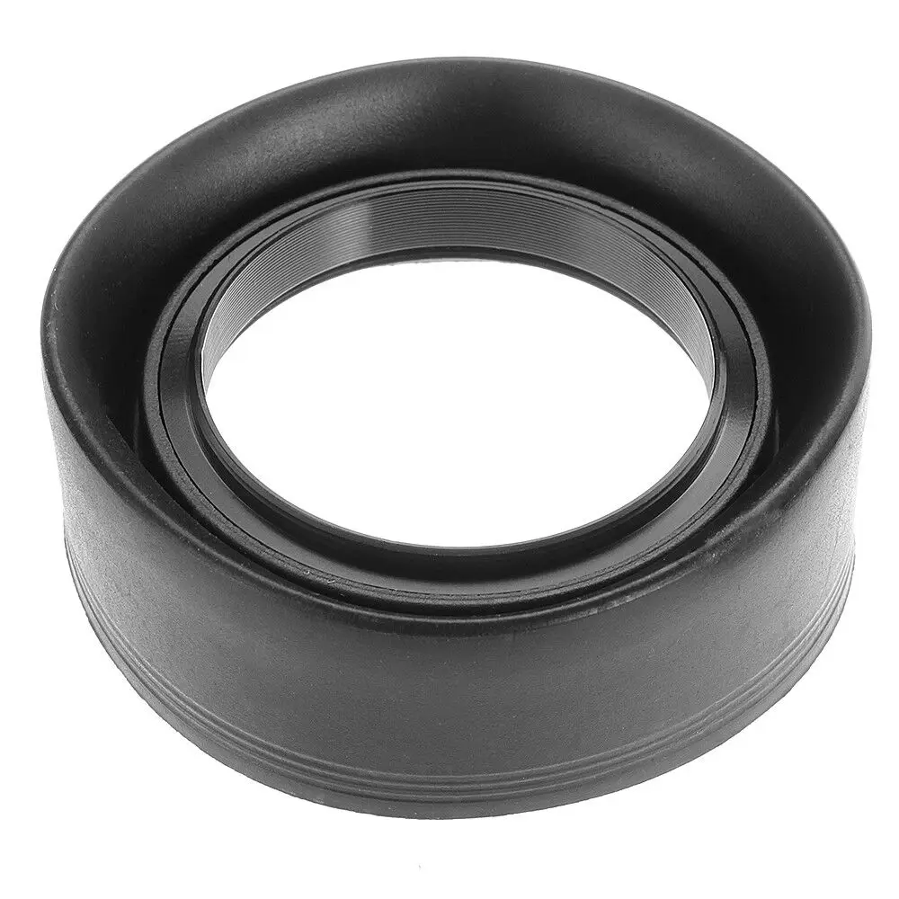 Rubber Tele Wide-Angle Lens Hood Standard 49mm 52mm 58mm 55mm 62mm 67mm 72mm 77mm Telephoto + Lente Cap For Canon Nikon Sony