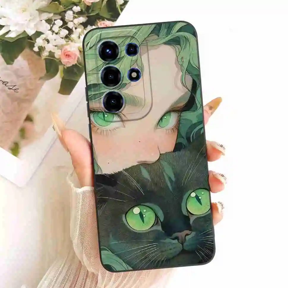 Floral Silicone Soft Shockproof Back Cover Case