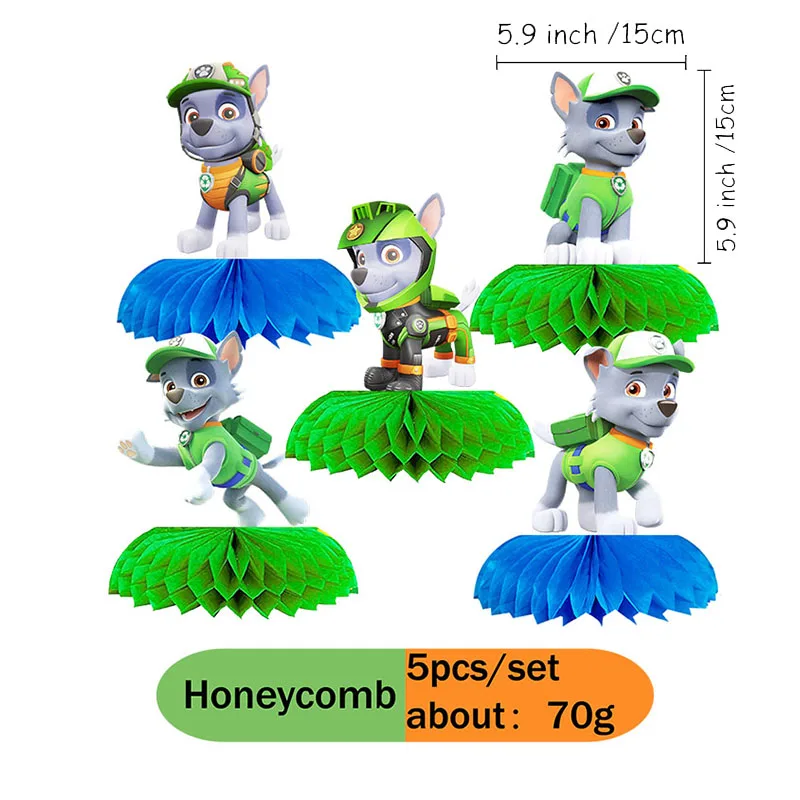 Paw Patrol Honeycomb Team Mitglieder-Ornament für Festivalveranstaltungen, Partys, Themenfeiern, Szenen-Dekoration, Geschenkset – Detail 6