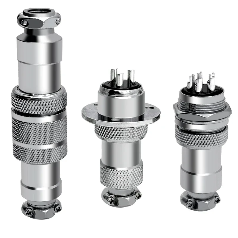 5pcs GX12 GX16 GX20 2 3 4 5 6 7 8 9 10Pin Male Female Butting Wire Cable Circular Aviation Socket Plug Panel Connector 5
