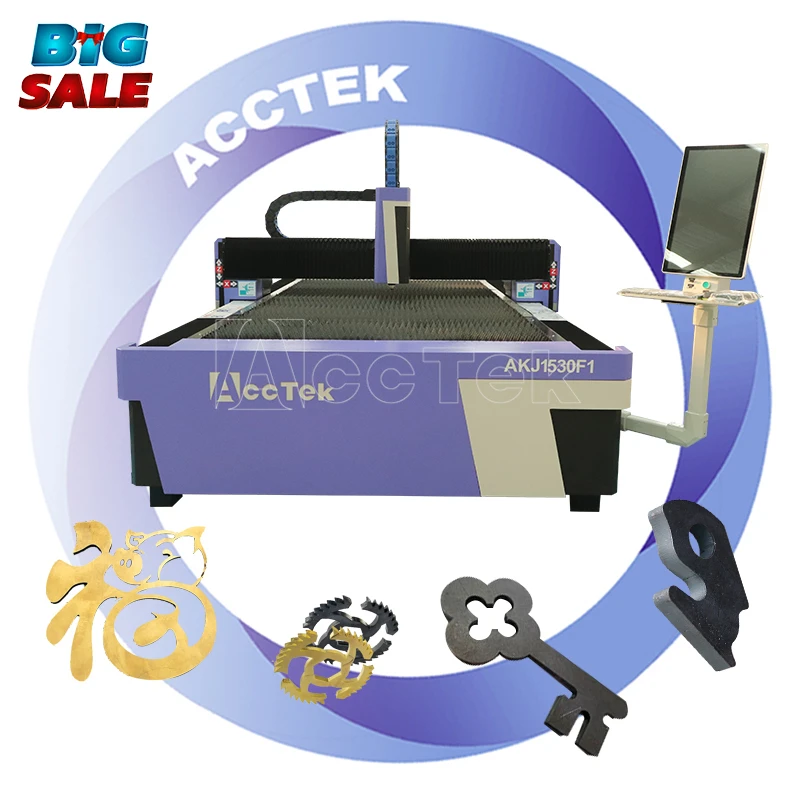 1KW 2kw 3kw 4kw 6kw Steel Laser Cutting machines Fiber Lazer 1530 CNC Sheet Metal Cutting Machine for Sale