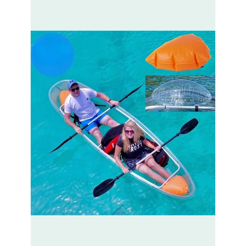 

【Yanglai】Transparent Marine Orange Transparent Airbag Drifting Bag Floating Bag Heart-shaped Lifesaving Air Bag Inflatable Airba