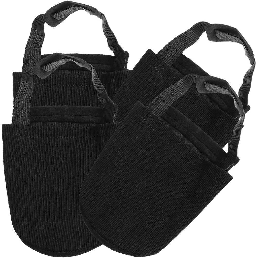 x pair bowling shoe covers wear resist slider black boots sliders slipping mat sports shoes ball 2 Pairs Bowling Shoes Cover with Elastic Band Covers Sports Wear-resist Slider Tool Cotton Sliders