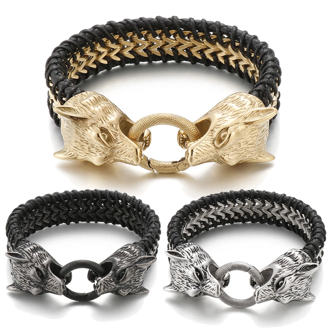 

Мужской Плетеный Браслет-цепочка из нержавеющей стали, 20 мм