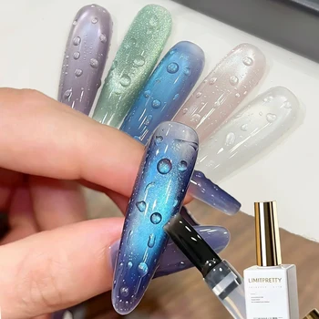 Set Gel Unghie Effetto Goccia d'Acqua, Gel Cristallo 3D Effetto Bolle e Top Coat Senza Residui, Effetto Goccia di Rugiada Fai-da-te per Unghie Lucide Effetto Vetro, Design Nail Art
