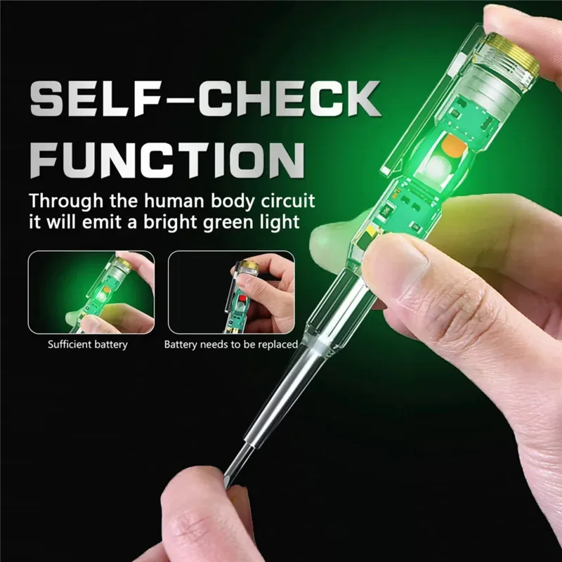 

Intelligent Voltage Tester Pen AC Non-contact Induction Test Pencil Voltmeter Power Detector Electrical Screwdriver Indicator