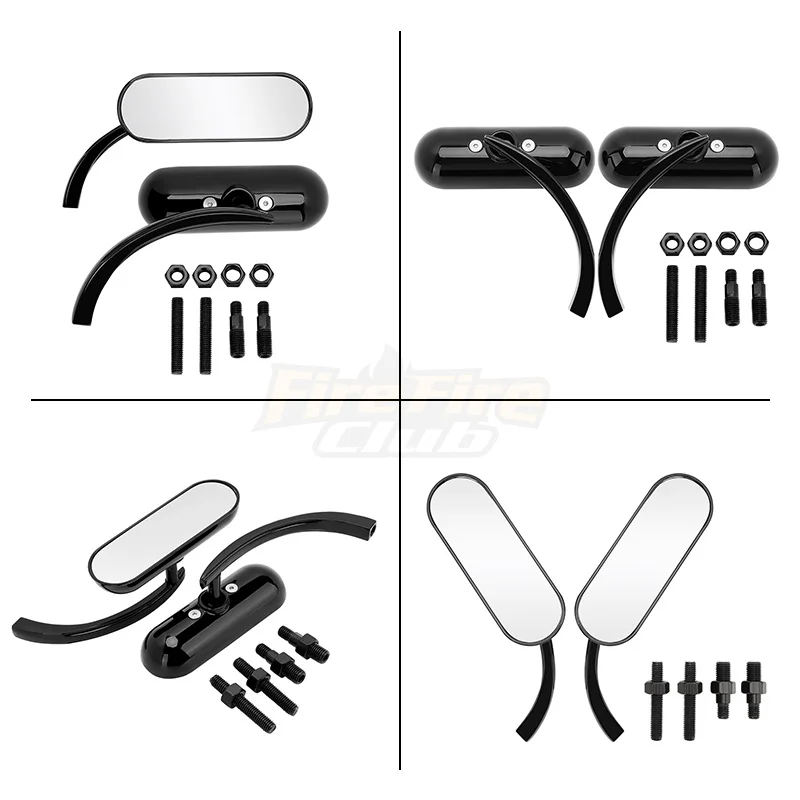 Motorcycle Accessories Motorbike Side Mirrors Mirror For Harley Touring Electra Glide Dyna Fatboy Softail Sportster Breakout motorcycle handle bar mirror