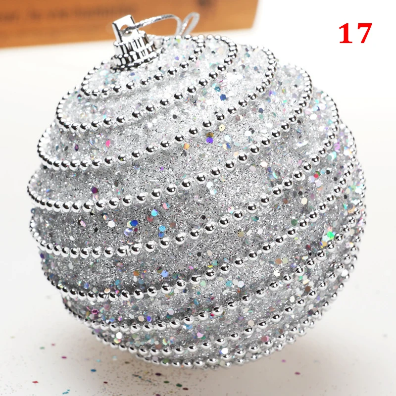 thumbnail image 1 of Bola de Navidad decorativa, bola de espuma blanca, adorno colgante, adornos para árbol de Navidad, decoración para fiestas en el hogar, manualidades, regalo, 1 of 5