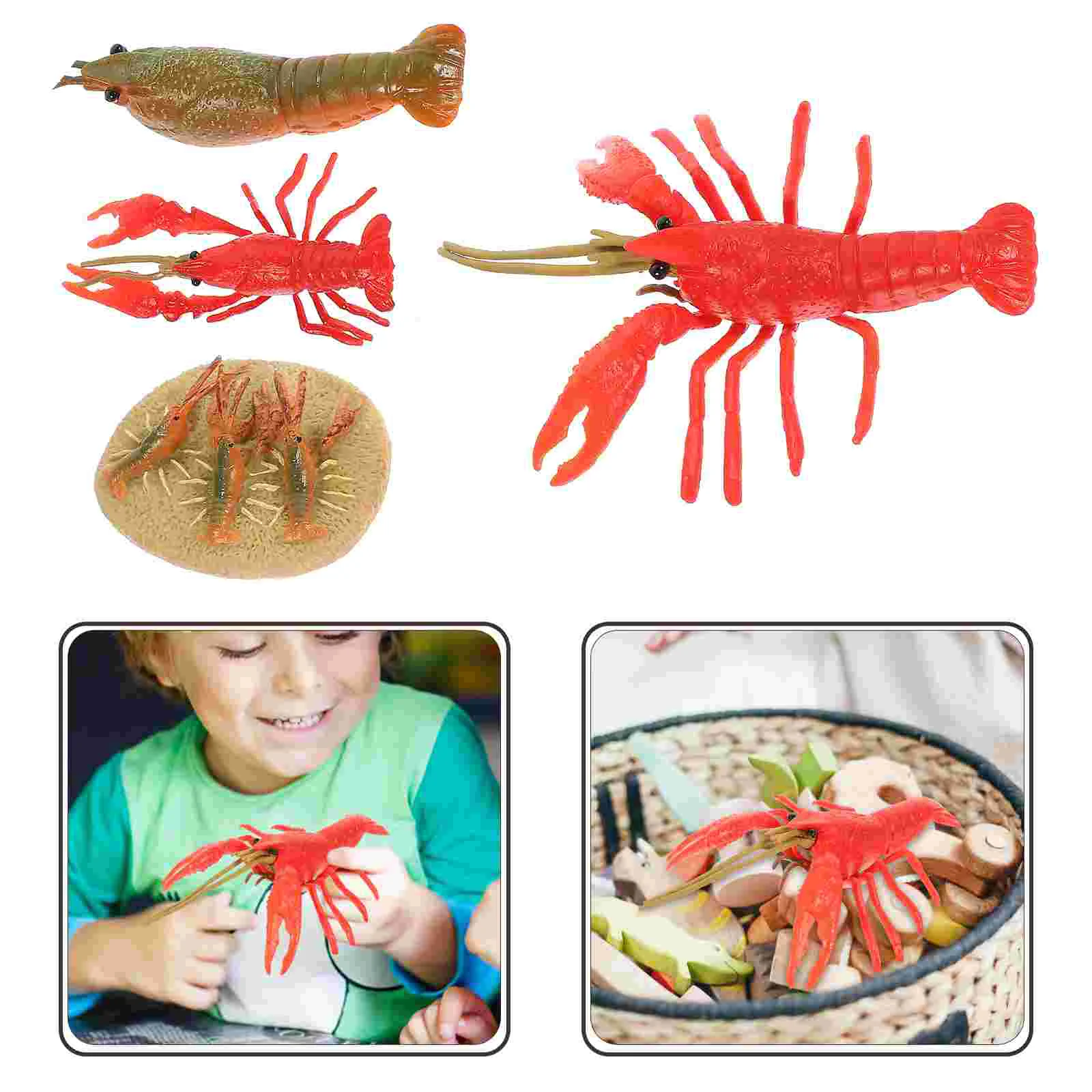 

4 шт., пластиковые фигурки-карабины в виде животных