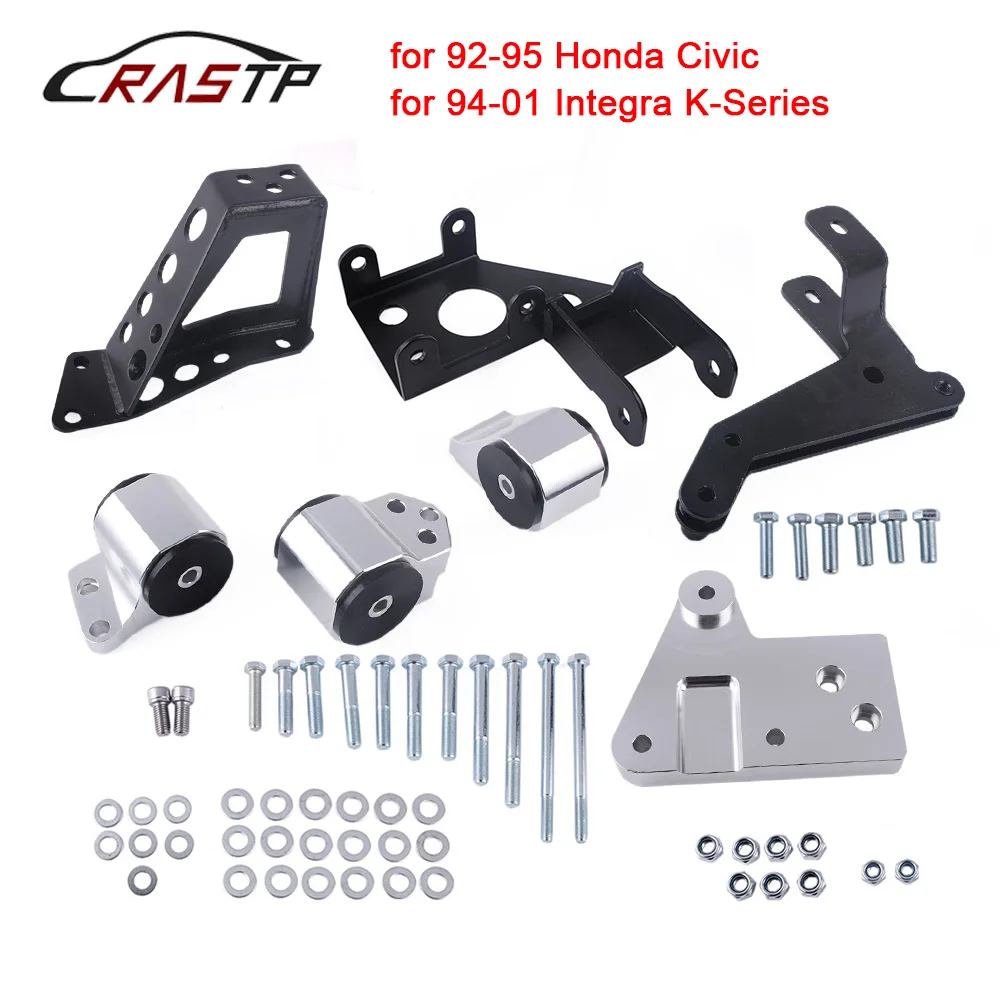 Rastp-Nuovi Supporti Motore Serie K 70A Per Honda Civic 92-95 Eg K20 K24 K-Series Eg Motor Swap Kit Con Logo Rs-Em1006