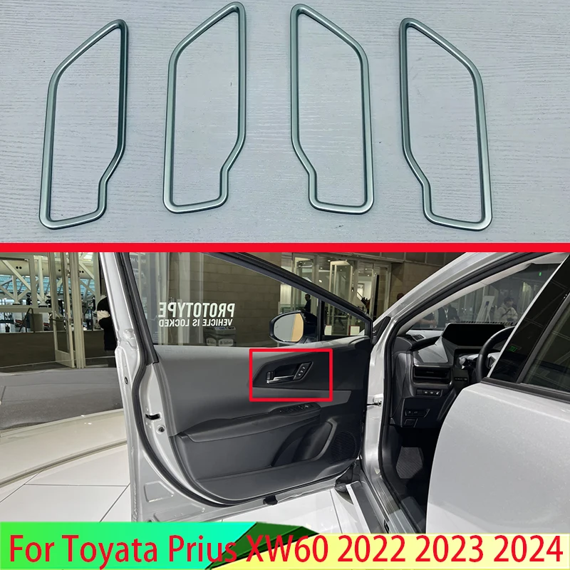 

Аксессуары для автомобилей Toyata Prius XW60 2022 2023 2024 ABS крышка внутренней дверной ручки Catch Чаша отделка вставка ободок рамка украшение