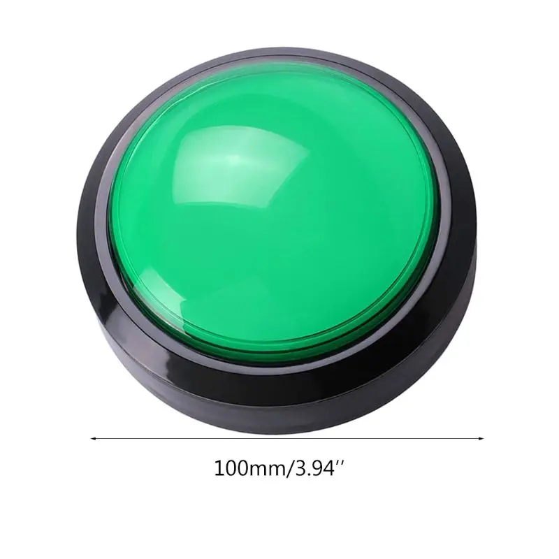 100mm Big Round Push Button LED Illuminated with Microswitch for DIY Arcade 12V Large Dome Light Switch Game Machine Parts