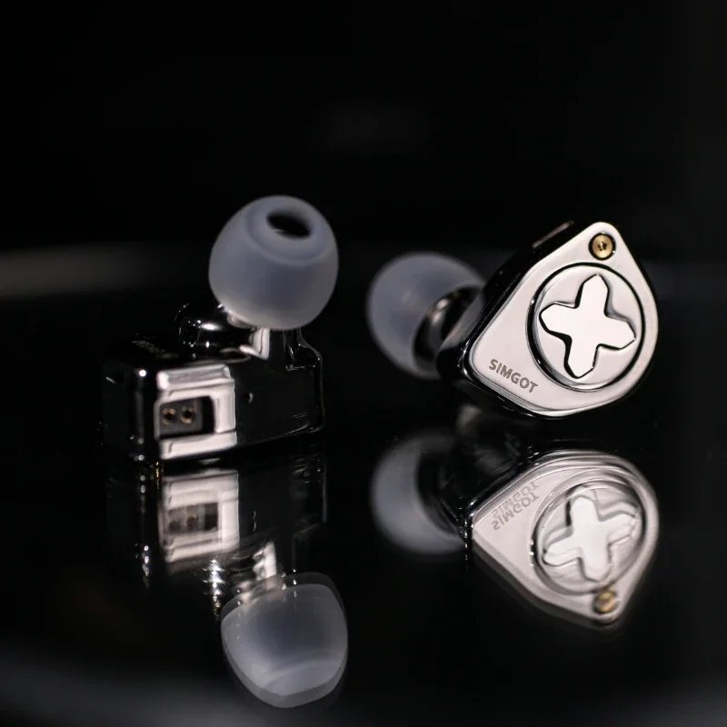 SIMGOT EW300 Headphone 1DD+1Planar+1PZT Hybrid Driver IEM HIFI Music Earphones with Detachable Nozzles Silver-Plated OFC Cable 4