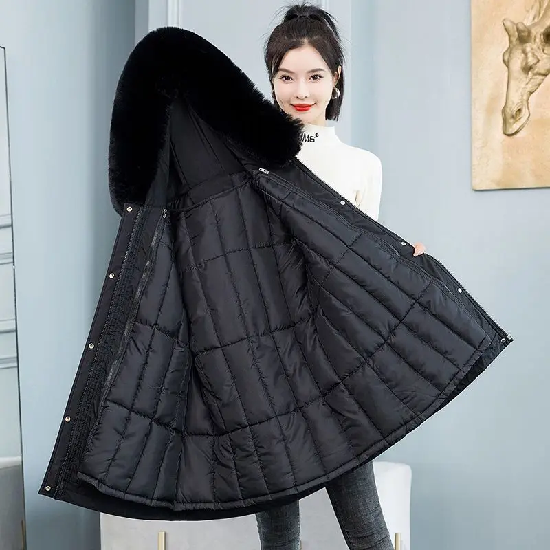 2023 New Women Down Cotton Coat Winter Jacket Female Make Someone Look Slimmer Parkas Intensification Outwear Shitsuke Overcoat