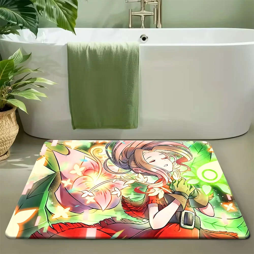 Digimon Adventure Mimi Tachikawa & Lillymon Green Nature Power Bath Mat ...