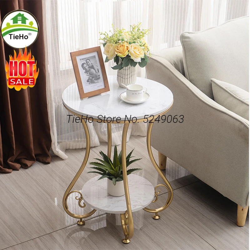 Marble Round Coffee Table With Two Layer For Living Room Tea Table Столик  Журнальный Mesa De Centro Beistelltisch Mesa Auxiliar - Coffee Tables -  AliExpress