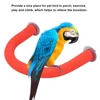 Rough Surfaced Wooden Perch Stand, Rack Cage Toy, Parrot, Pet, Bird, Beak Paw Grinding 5
