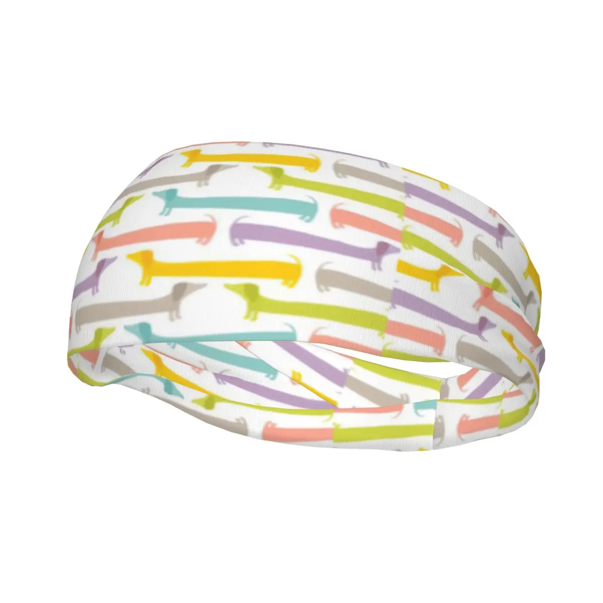 

Dachshund Dog Sweatbands Soft Workout Sweat Headband for Women Men Headwear Head Sweat Bandage Gym Fitness Yoga Hair Turban