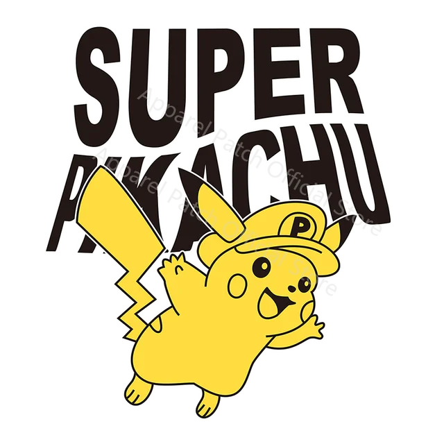 Pikachu Fundo Transparente Pokémon Amarelo Pi Ferro em Patches de  Transferência para Roupas Infantis DIY Crachá Adesivos Laváveis ​​Apliques  em Roupas