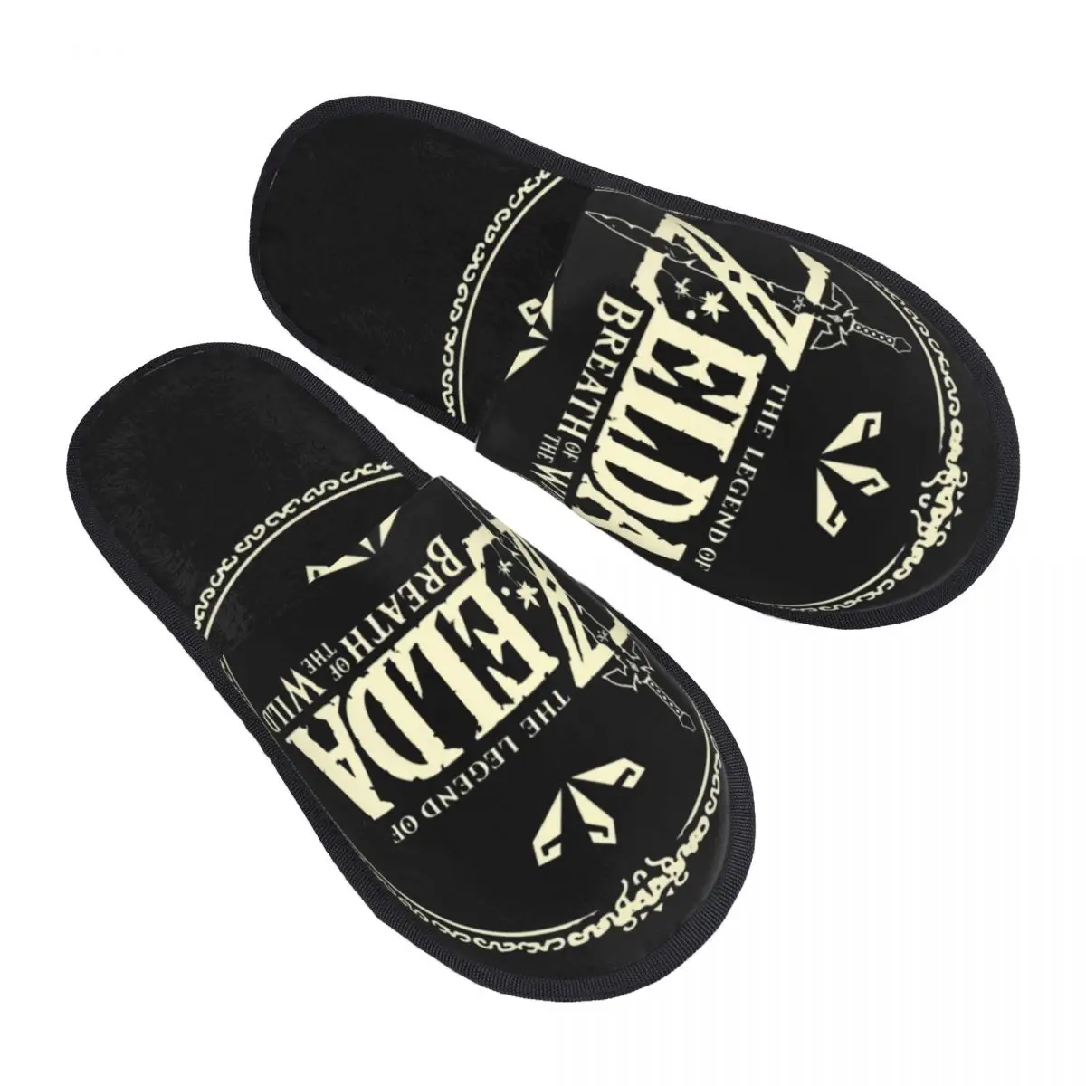 

Cartoon Video Game Legend Zeldas Soft Scuff With Memory Foam Slippers Women Hotel House Shoes