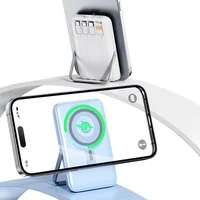 10000mAh Magnetic Power Bank Portable Wireless Charger With Cable Fast Charging External Battery Stand For iPhone 16 15 1