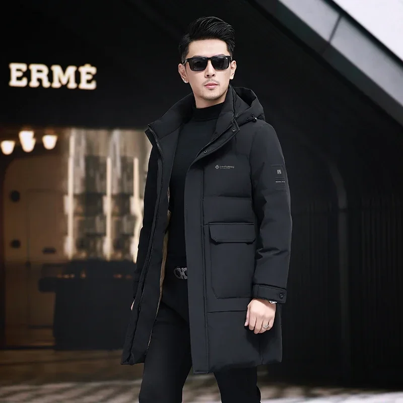 thumbnail image 1 of Chaqueta de plumas para hombre, ropa de diseñador, chaqueta de plumas para hombre, abrigo ultraligero para hombre, abrigo frío para invierno, acolchado ligero y largo para hombre, 1 of 4