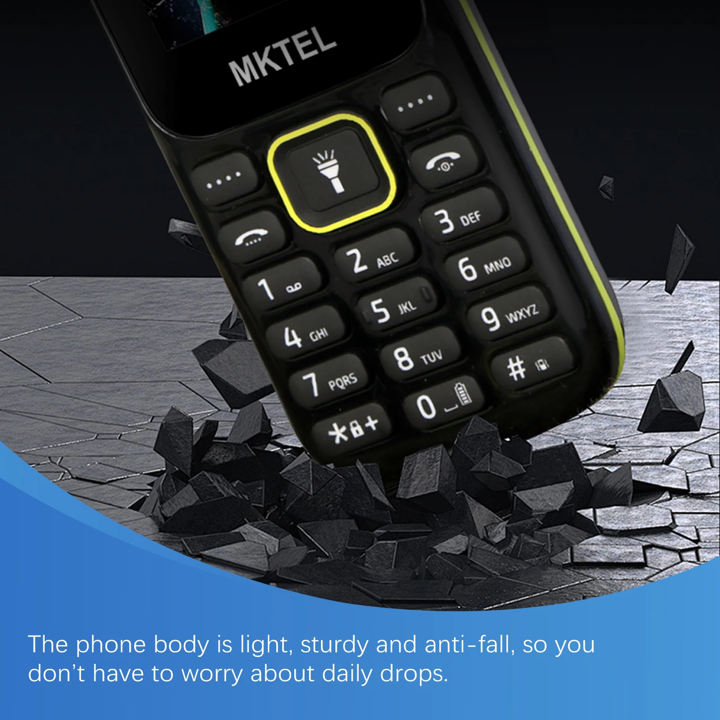 MKTEL B310 Bar Feature Phone 1.77" Display 2G Dual SIM Dual Standby Puguang Lamp 800mAh MP3/MP4/FM Radio/Bluetooth/GPRS 6