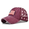 Star Print American Flag Embroidered Mesh Baseball Cap Washed Sun Protection Snapback For Women Men Sports Hiking Golf Dad Hat 5