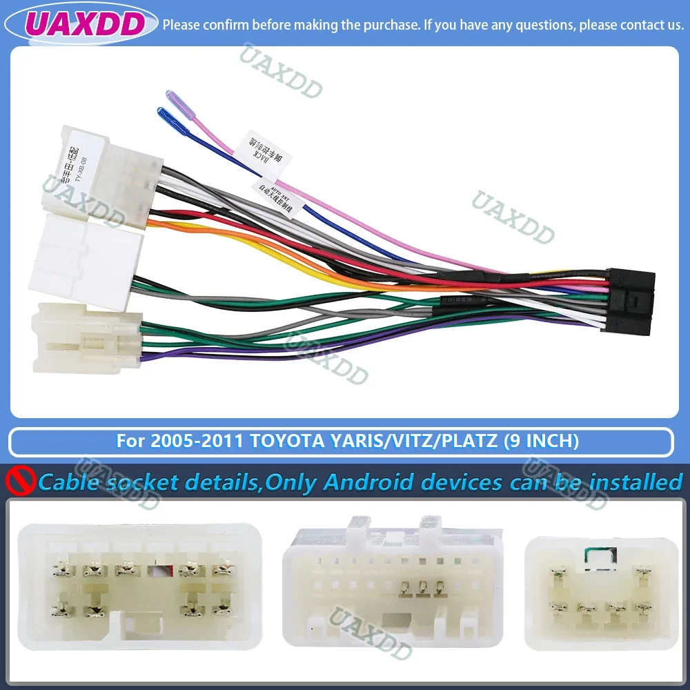 NINGWANG Kit Montaggio Autoradio 2DIN Per Toyota Yaris/Vitz/Platz 2005-2011 - Cornice Cruscatto Argento - Foto 11