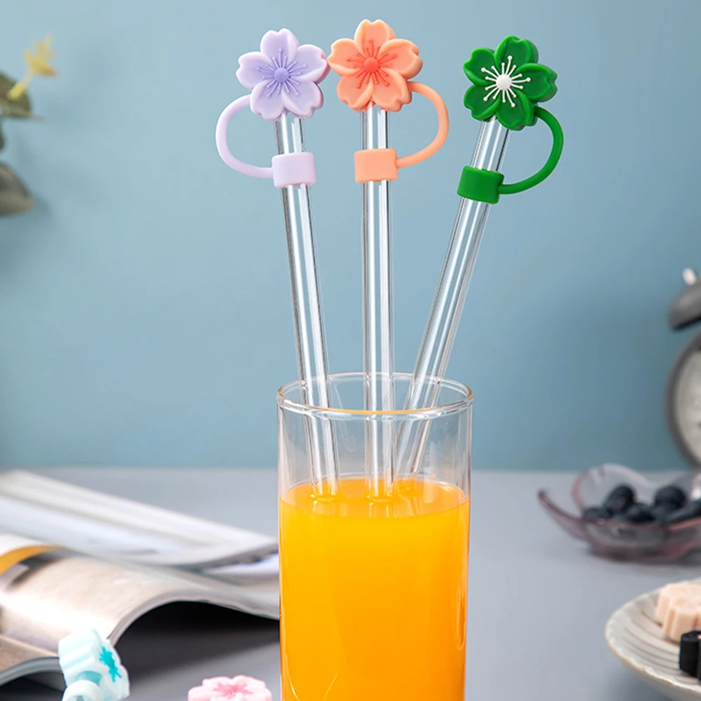 8 Copri Cannuccia In Silicone Per Bicchieri Stanley E Borracce 30-40oz - Forme Graziose Fiore, Nuvola, Arcobaleno - Antipolvere E Impermeabile