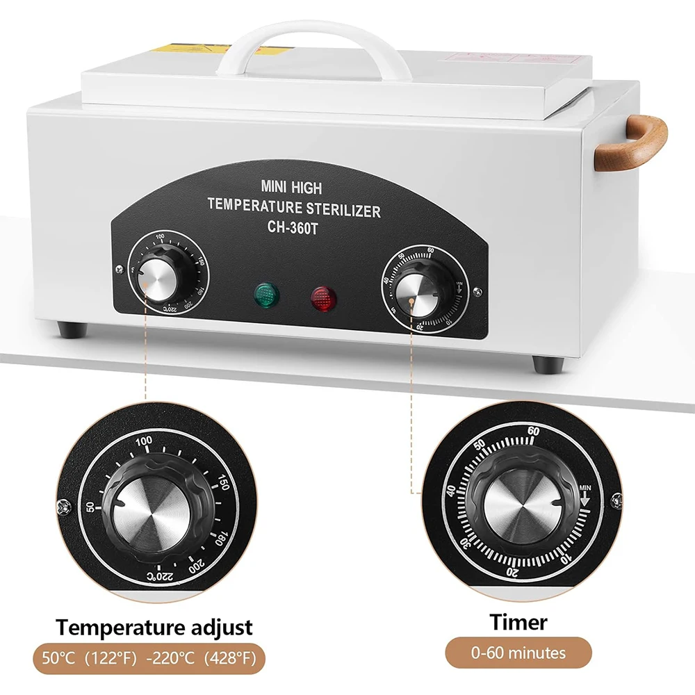 LINMANDA High Temperature Sterilizer 300W Nail Tool Sterilizer Dry Heat 1.5L Salon Equipment for Metal Tools