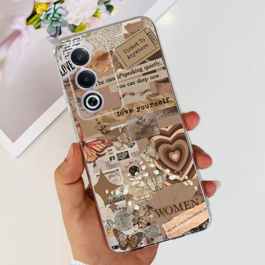 Luxury Flowers Painted Soft Silicone Phone Case - Elegant Bumper Cover